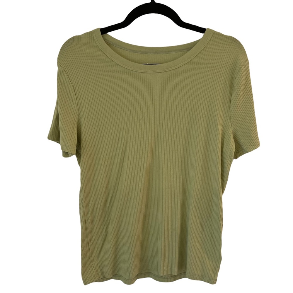 A NEW DAY | Lime Green Ribbed Knit Top XL